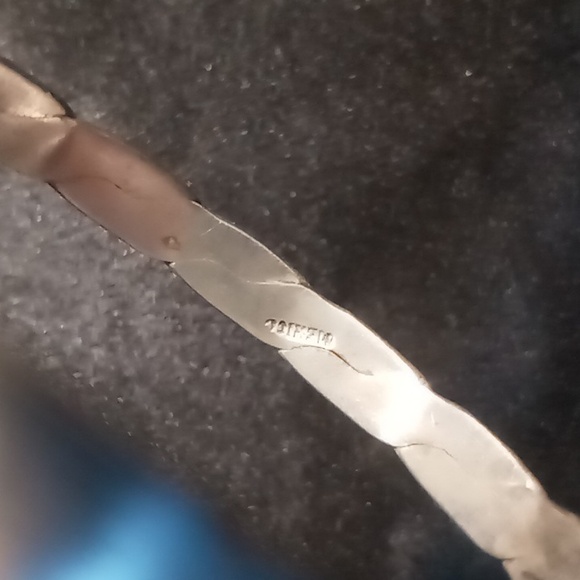 Vintage Alpaca Mexico Sterling silver twisted & flattened bangle bracelet. - Picture 4 of 4